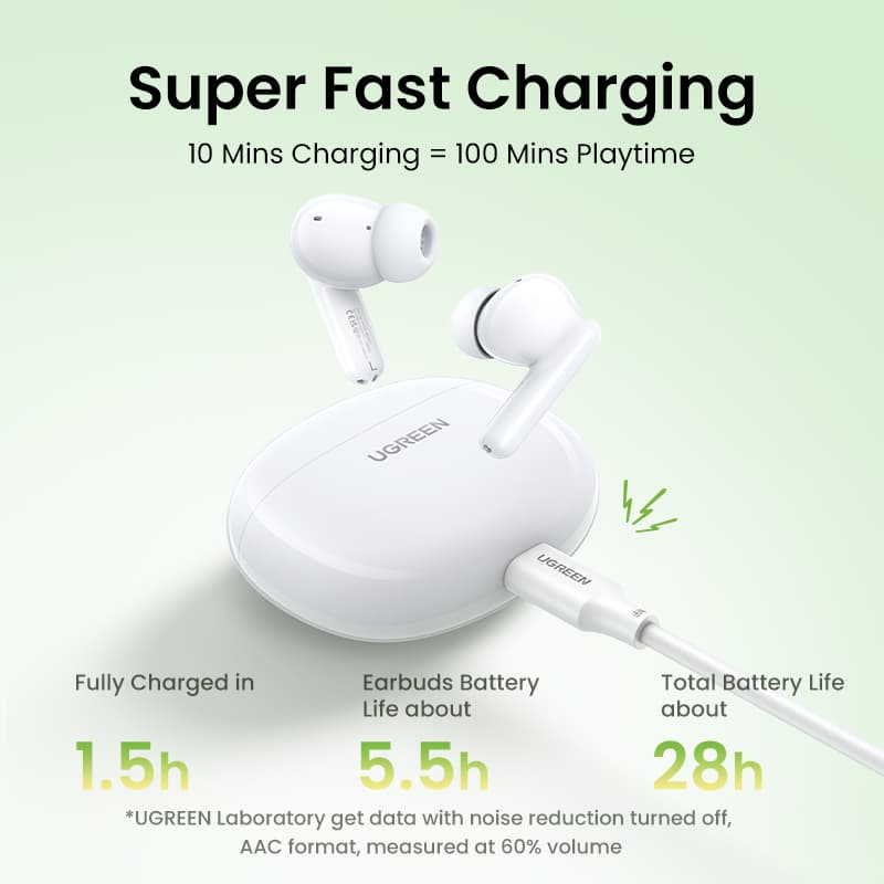 UGREEN 45110 HiTune P3 True Wireless Earbuds White 10