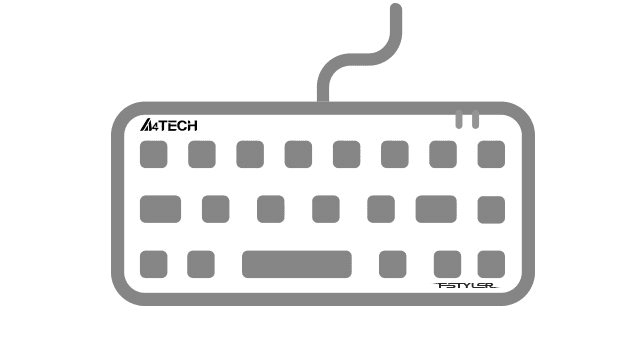 A4tech Fstyler F1512 2-Section Desktop Set Black 14