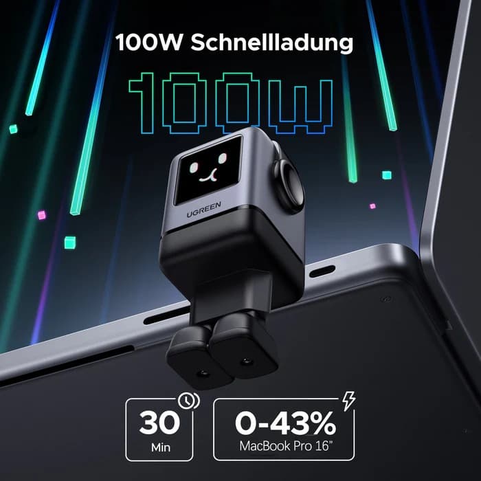 UGREEN 45515B USB-A+3*USB-C 100W Robot GaNTech Fast Charger 5