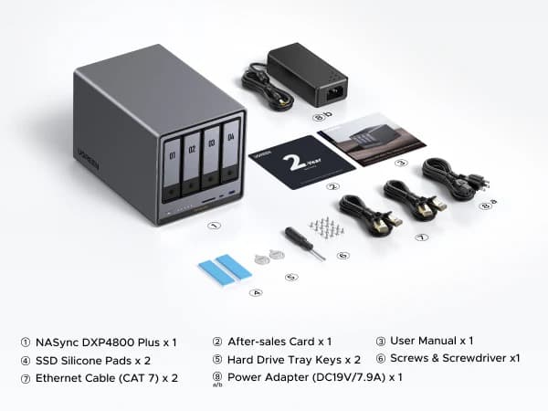 UGREEN 25372B Network Attached Storage DXP4800 Diskless EU 2