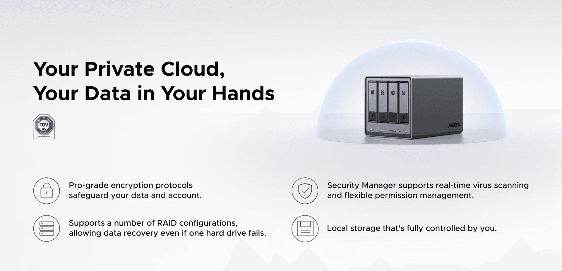 UGREEN 25372B Network Attached Storage DXP4800 Diskless EU 4