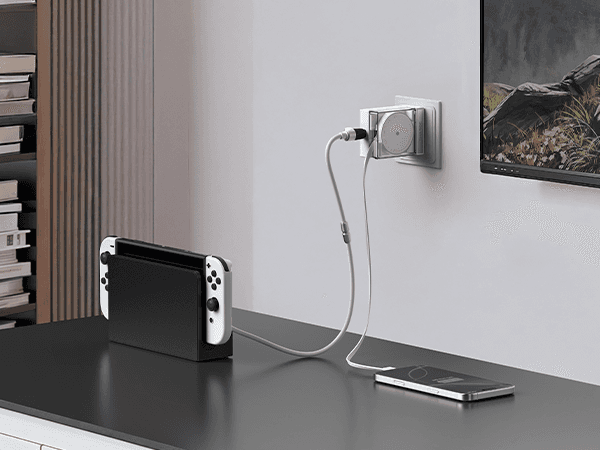 SHARGE S4U Retractable 65w GaN Charger White 11