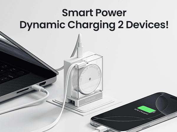 SHARGE S4U Retractable 65w GaN Charger White 13