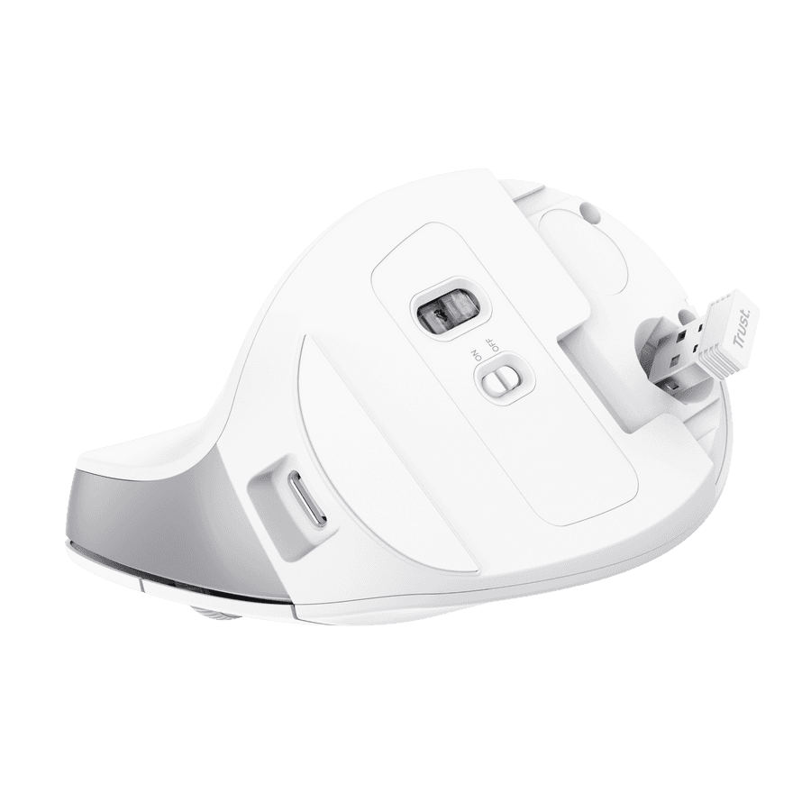 Trust Bayo II Ergonomic Wireless Mouse White 25398 2