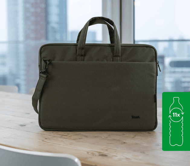 Trust Bologna Laptop Bag 16" Eco Green 24450 4