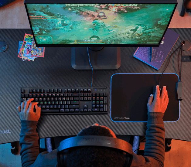 Trust GXT709 Luminus RGB Desk Black 25184 9