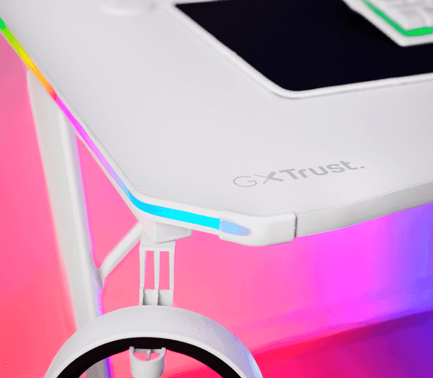 Trust GXT709W Luminus RGB Desk White 25328 6