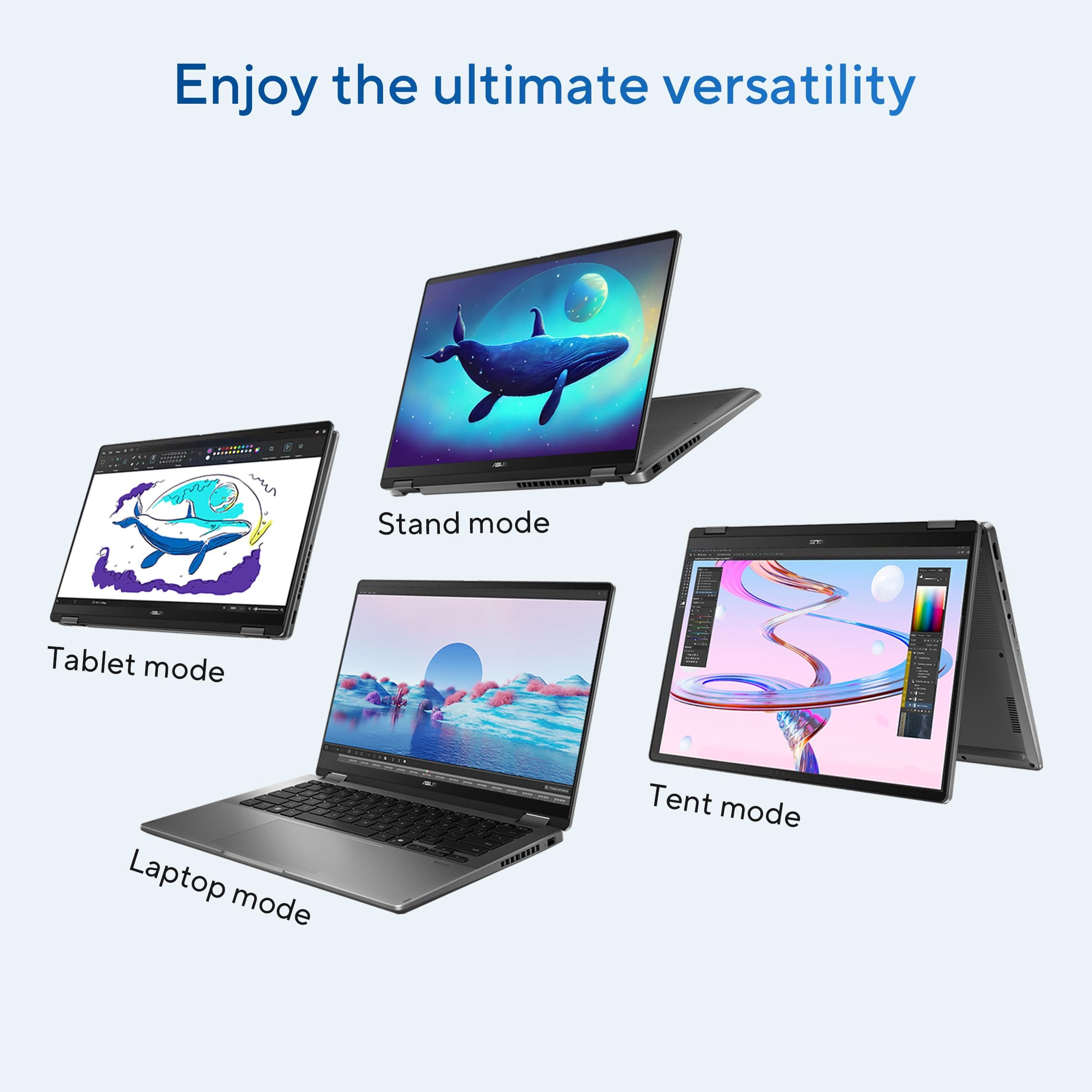 ASUS Vivobook Flip 14 |TP3407SA-DS74T| Intel Core Ultra 7 256V 16GB RAM 1TB NVMe SSD 14" OLED Touch X360 MS Windows 11 5