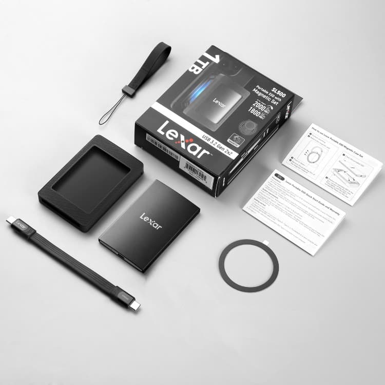 Lexar SL500 4TB Portable SSD with Magnetic Set | LSL500M004T-RNBNG 8