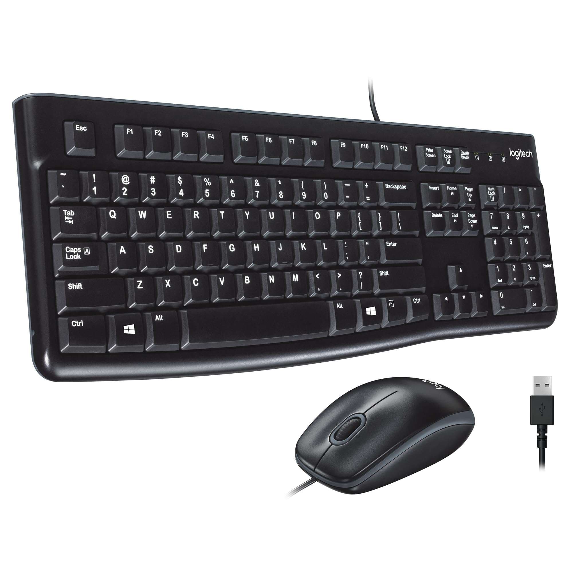 Logitech MK120 Corded Keyboard and Mouse Combo | 920-002546| 1