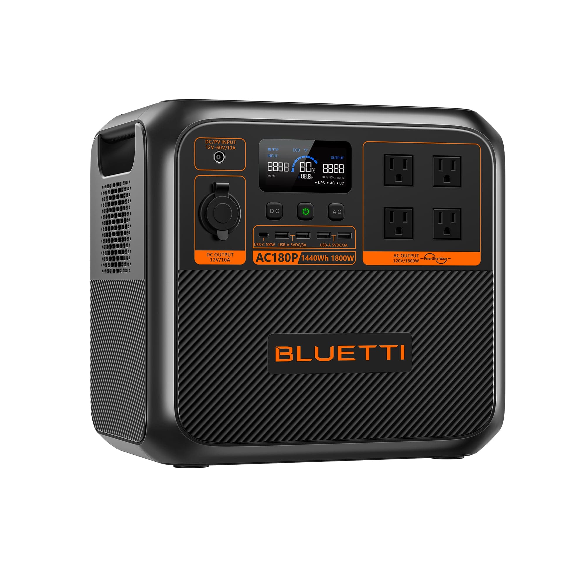 BLUETTI AC180P | 1,800W 1,440Wh Portable Power Station 2
