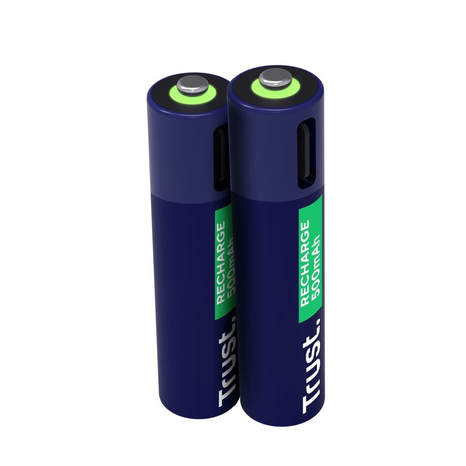 Trust USB-C Rechargeable Batteries 2 Pack AAA 25585 1